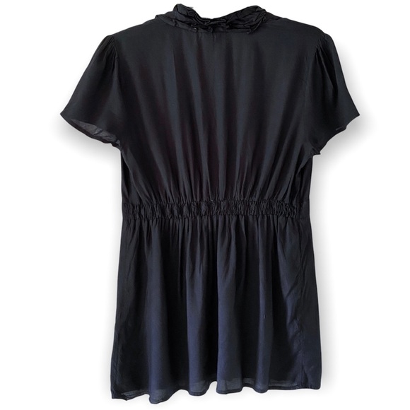 Motherhood Maternity Black Ruffled Shirt Top Slvls - Picture 11 of 11